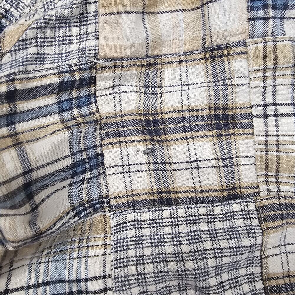 Vintage Old Navy Madras Patchwork Shorts Men's 38x10 Plaid Preppy Loose Relaxed - Picture 13 of 14